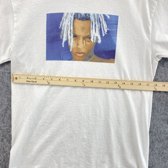 XXX Tentacion T-Shirt Medium White‎ American Rapper Jahseh Dwayne Ricardo Onfroy - Picture 4 of 6